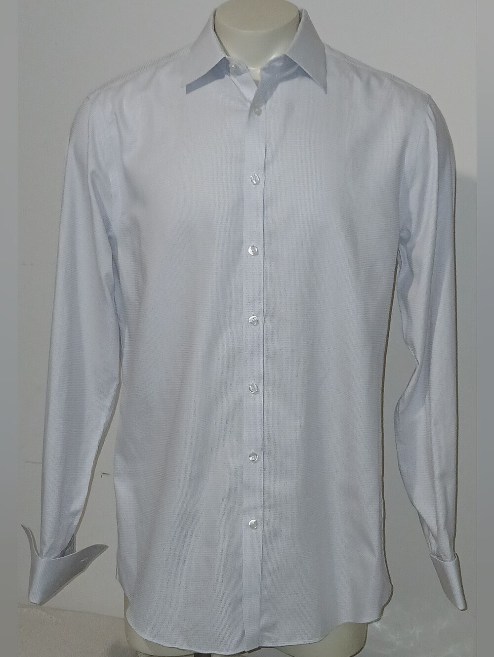 Charles Tyrwhitt Extra Slim French Cuff Textured White Dress Shirt 16.5 36